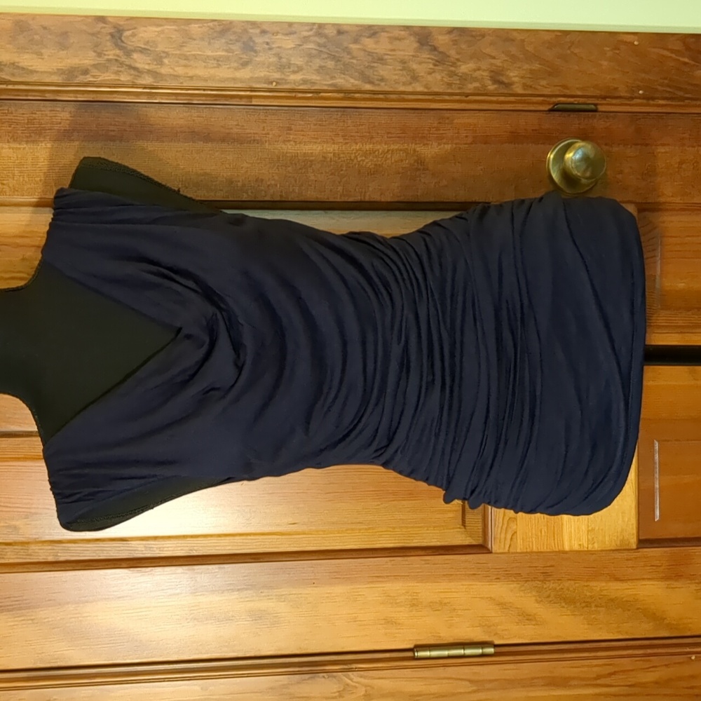 Stylish Women's Blue Shrug Front Sleeveless Shirt By 42 Pops